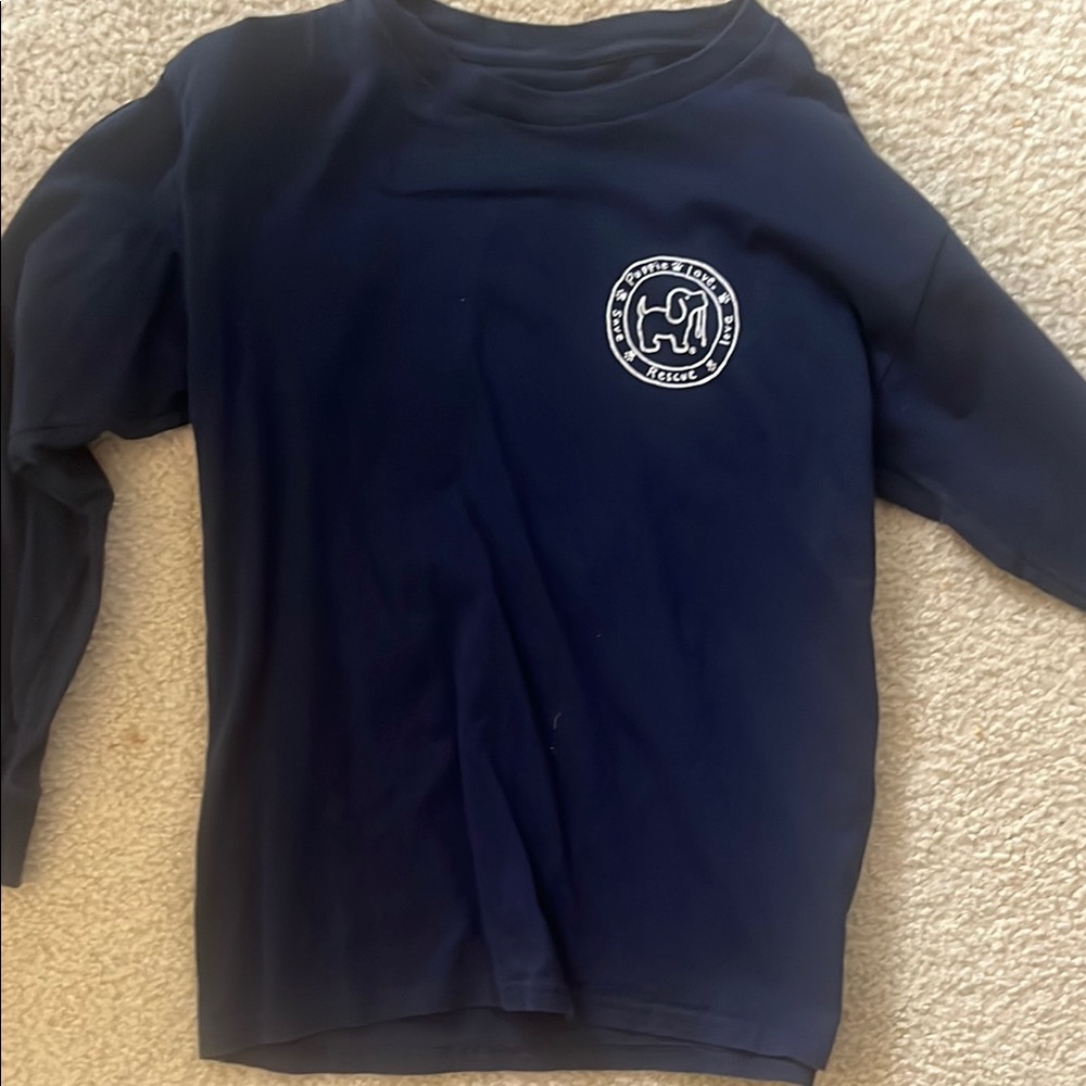 Kids Navy Blue Long Sleeve Shirt